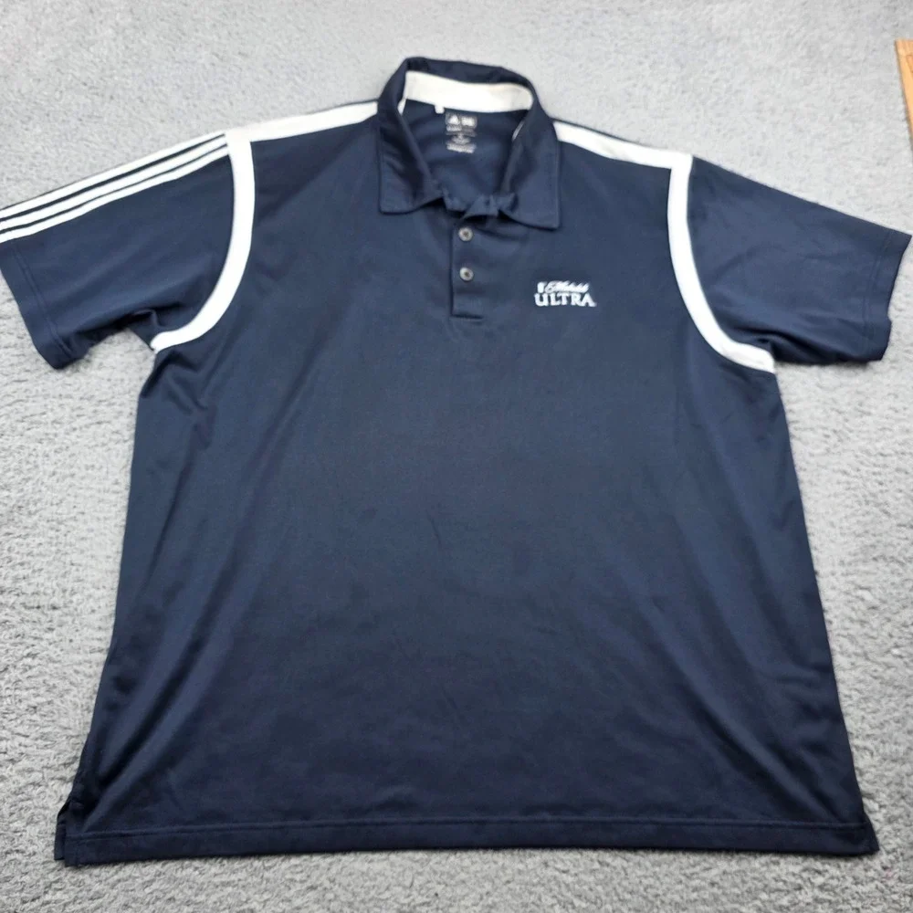Adidas Michelob Ultra Golf Polo Shirt Mens‎ XL Navy Blue ClimaCool